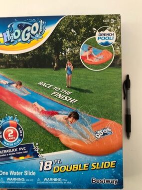 Bestway H2O GO! 18ft Double Water Slide - Orange & Blue